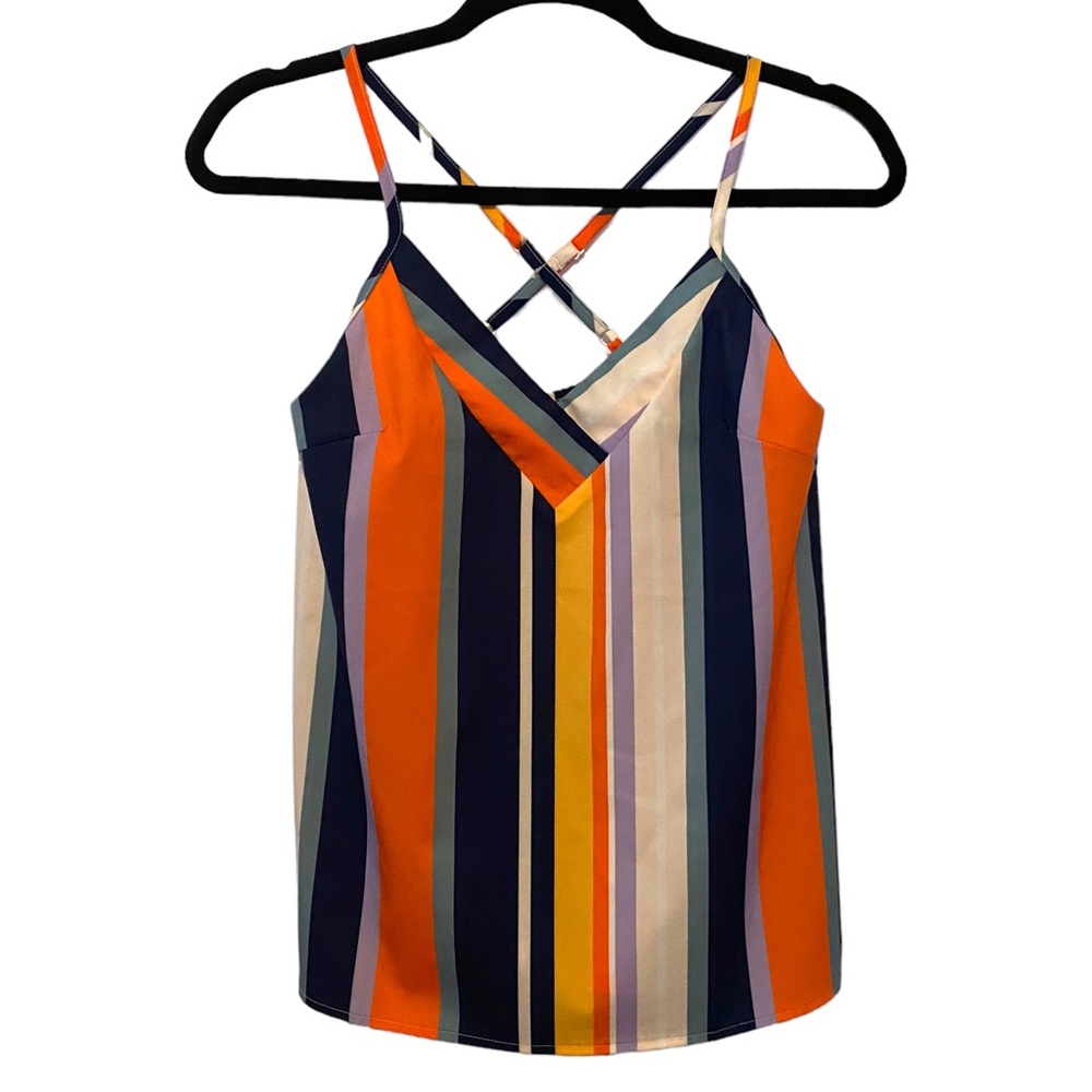 NWOT Multicolor Striped Cami Top - Picture 1 of 6